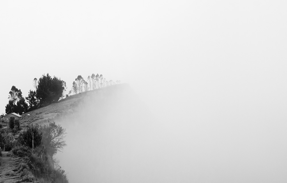 from a basement on the hill