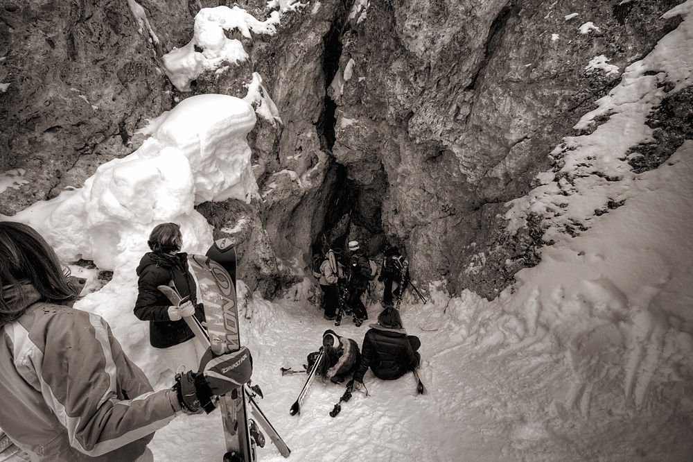 queue for the cave