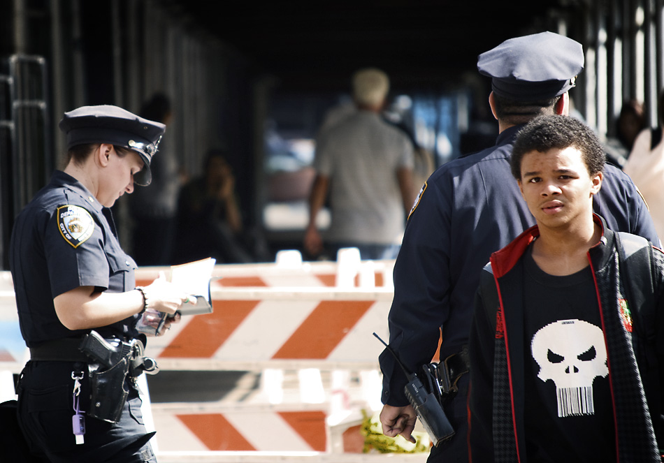 the skull and the police officers