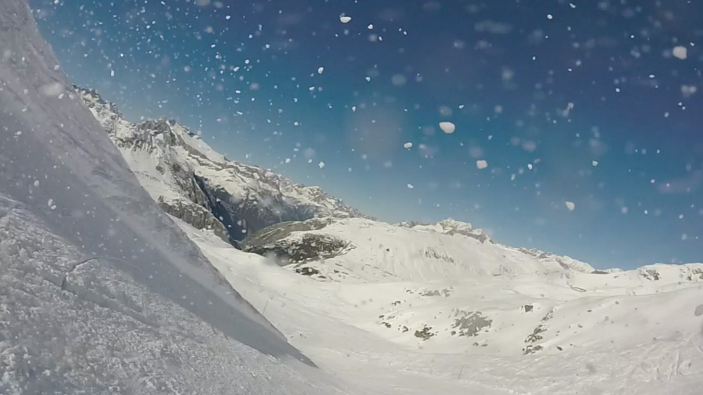 make the snow fall