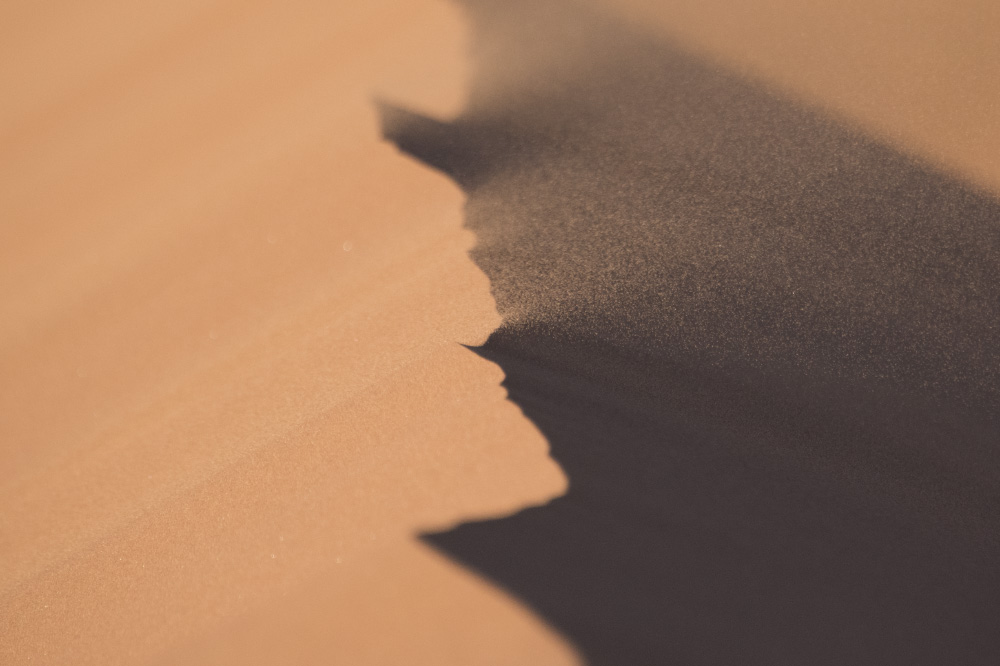 the desert is the sand