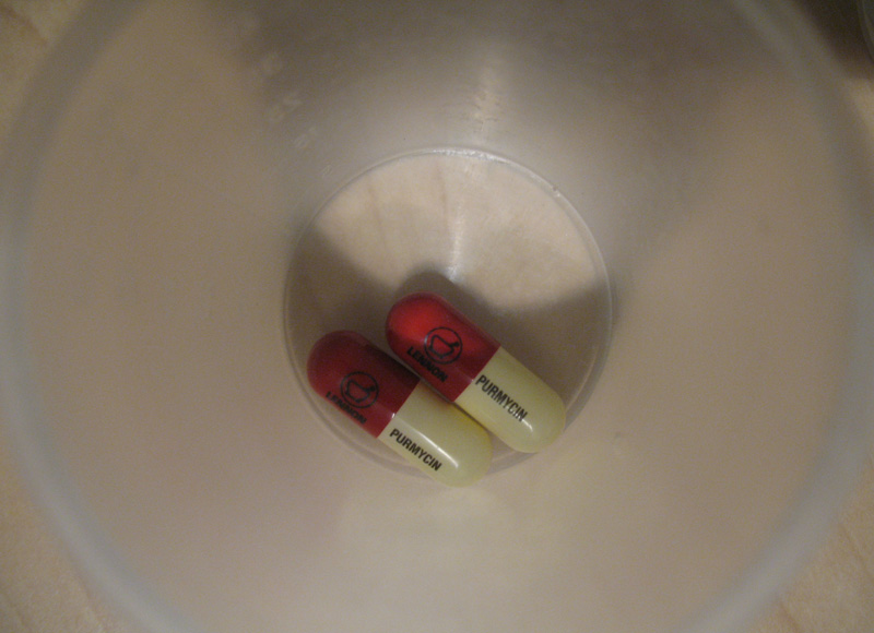 some pills in a little cup