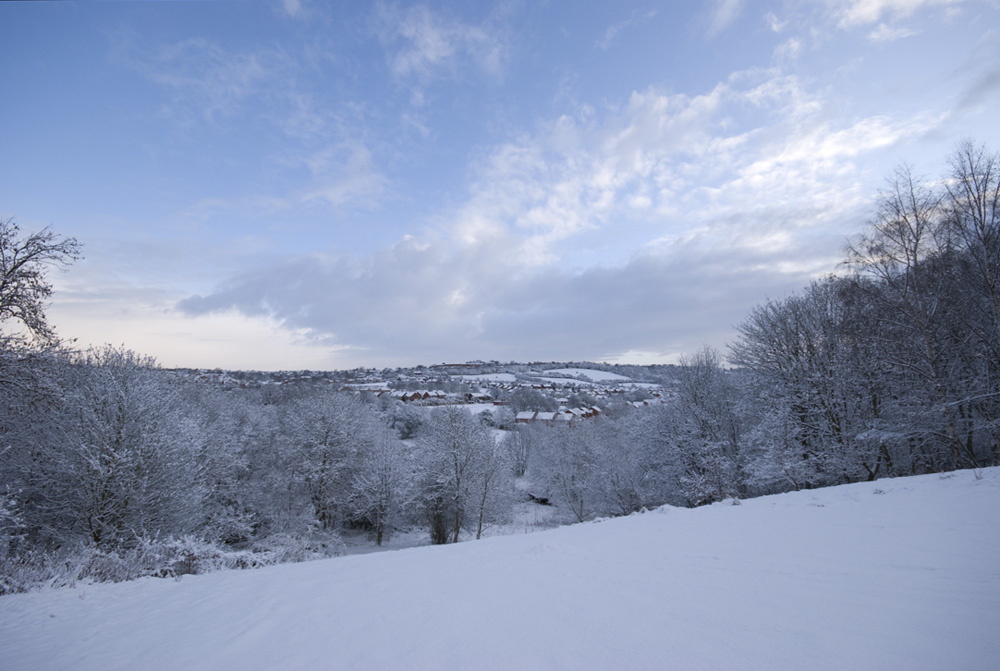 wide winter walk to work